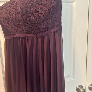 David's Bridal Deep Purple Gown